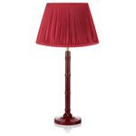 SMALL BAMBOO LACQUERED LAMP IN BURGUNDY